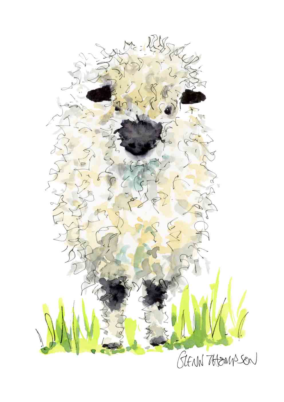 Blacknose Sheep print from Belfast Artist Glenn Thompson