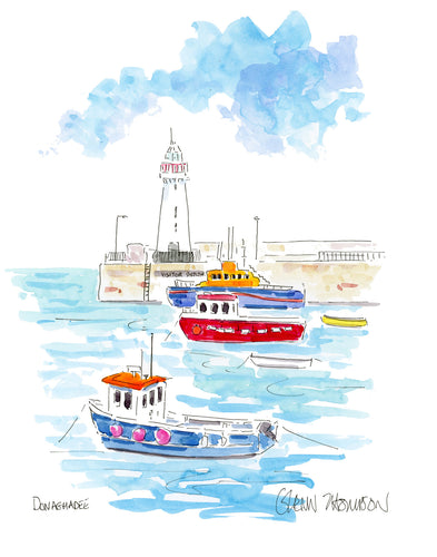 Donaghadee Northern Ireland watercolour by Belfast Artist Glenn Thompson