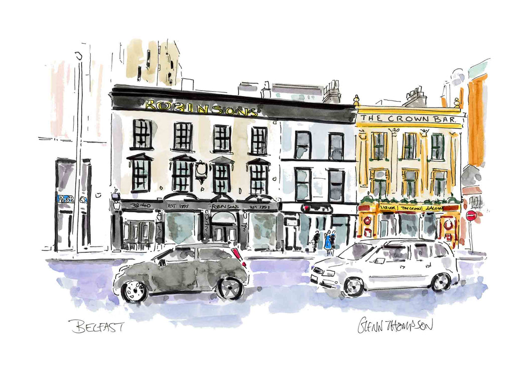 Robinsons and the Crown a Glenn Thompson print