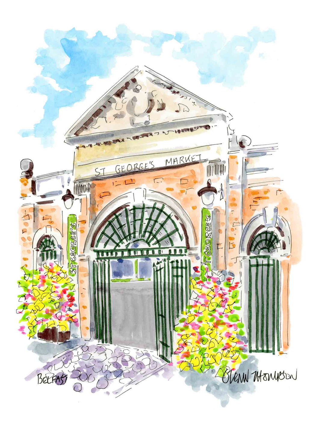 St George's Market A Glenn Thompson original watercolour