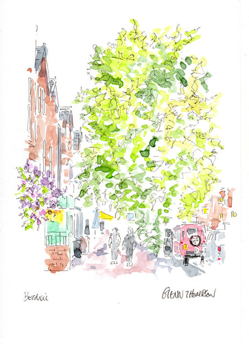 Botanic Ave Belfast watercolour 