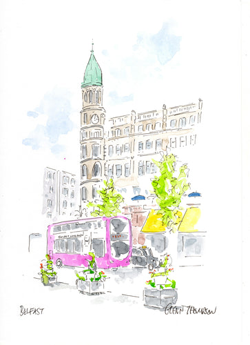 Royal Ave Belfast watercolour 