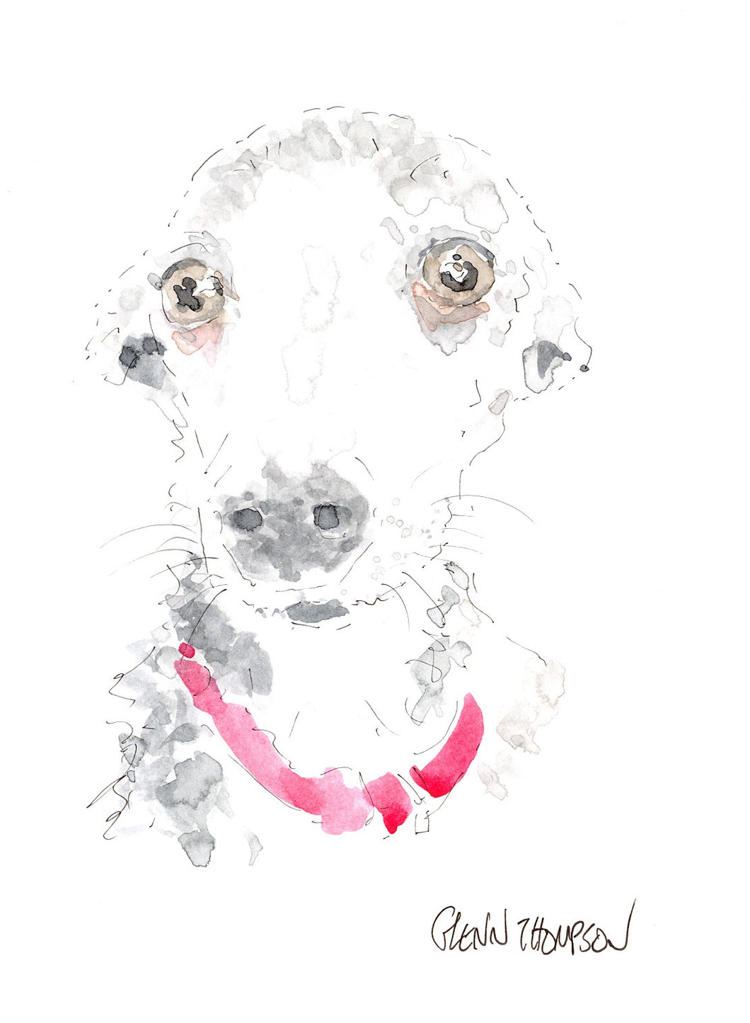 Whippet watercolour