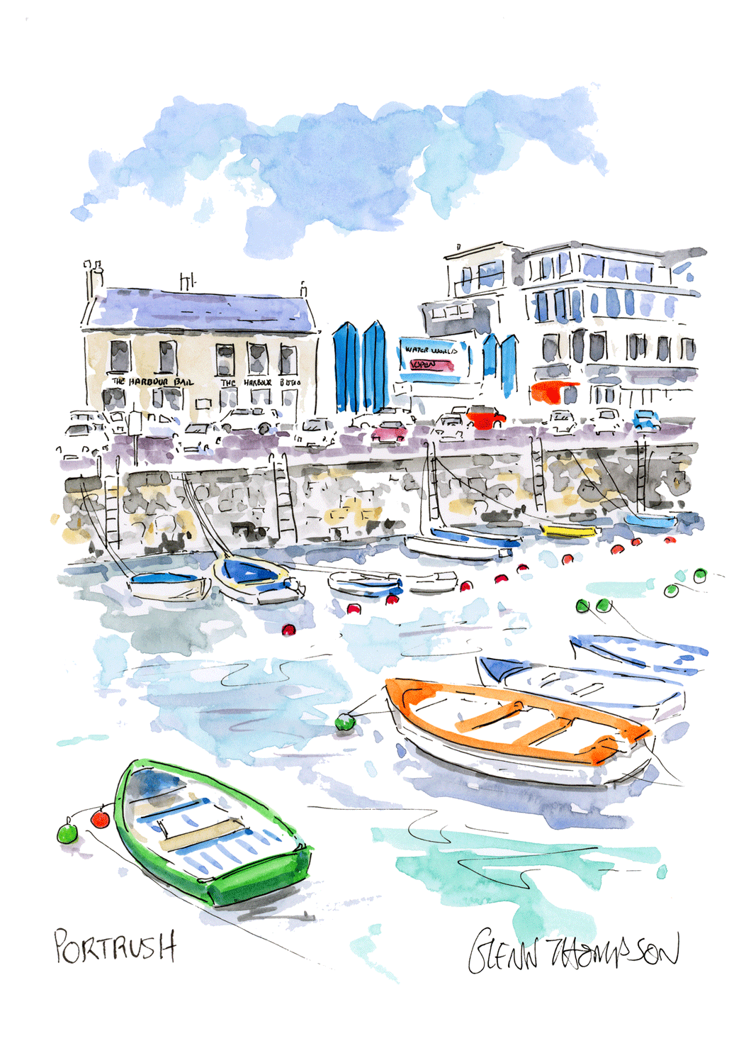 Portrush Harbour in Northern Ireland a Glenn Thompson print